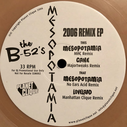 The B-52's : Mesopotamia - 2006 Remix EP (12", EP, Promo, Gol)