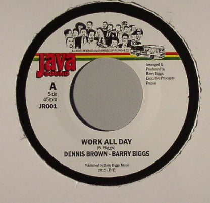 Dennis Brown & Barry Biggs / Mikey Chung : Work All Day (7")