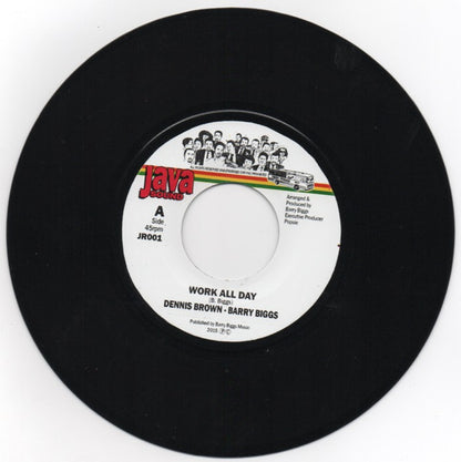 Dennis Brown & Barry Biggs / Mikey Chung : Work All Day (7")