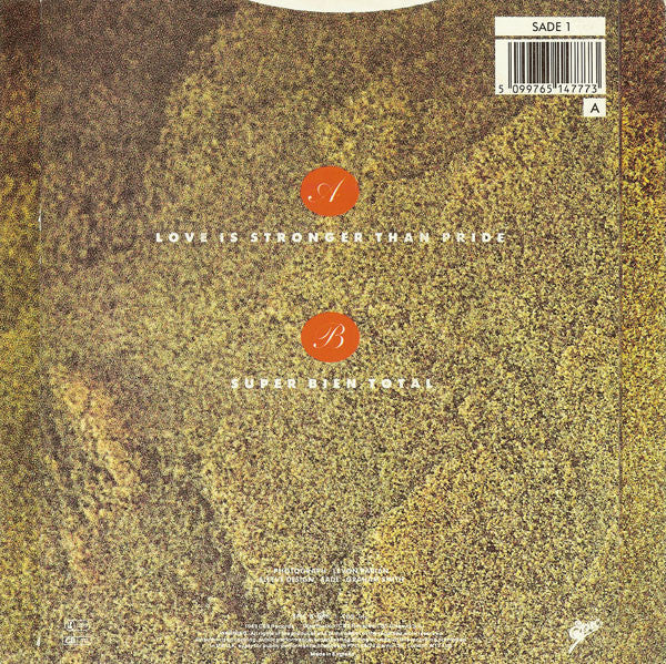 Sade : Love Is Stronger Than Pride (7", Single)