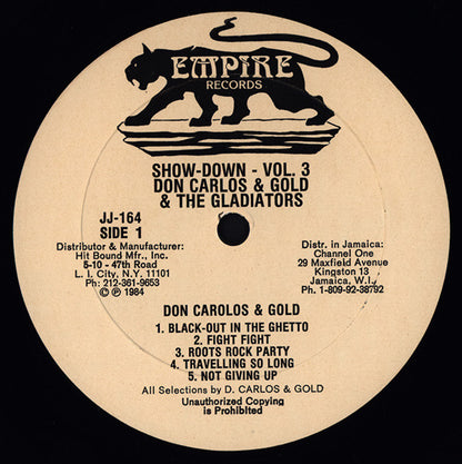Don Carlos (2) & Gold (2) / The Gladiators : Show-Down - Vol. 3 (LP, Album)