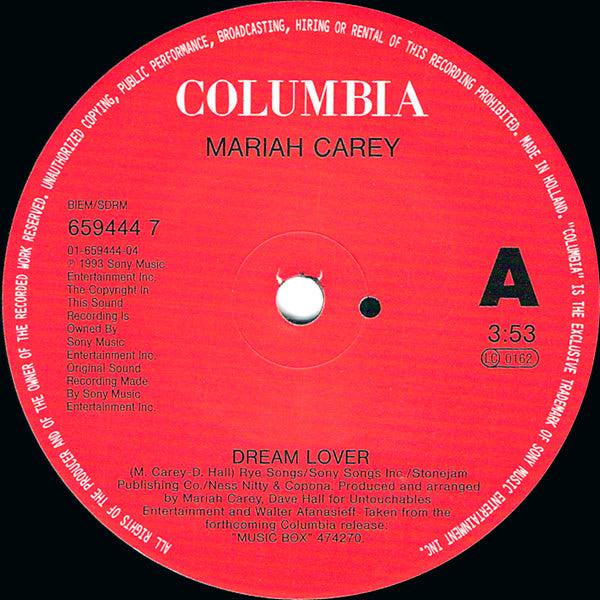 Mariah Carey : Dreamlover (7", Single, Sma)