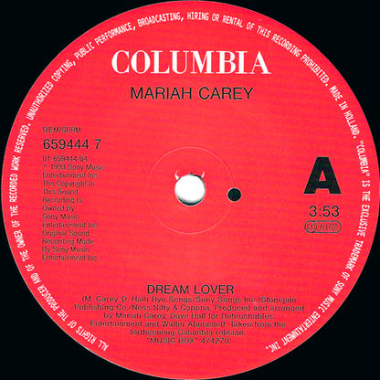 Mariah Carey : Dreamlover (7", Single, Sma)