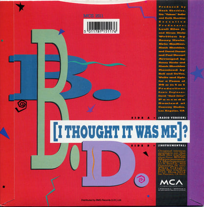 Bell Biv Devoe : B.B.D. (I Thought It Was Me)? (7")
