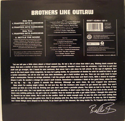 Brothers Like Outlaw : Trapped Into Darkness (12", Single)