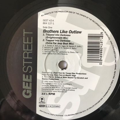 Brothers Like Outlaw : Trapped Into Darkness (12", Single)