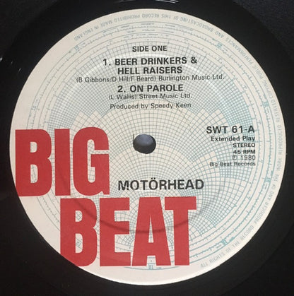 Motörhead : Beer Drinkers & Hell Raisers (12", EP)