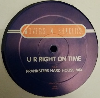 Movers N Shakers : U R Right On Time (12")