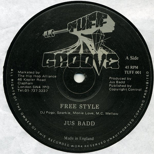 Jus Badd : Free Style (12", Single)