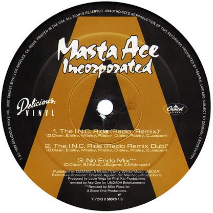Masta Ace Incorporated : The INC Ride (12", Maxi)