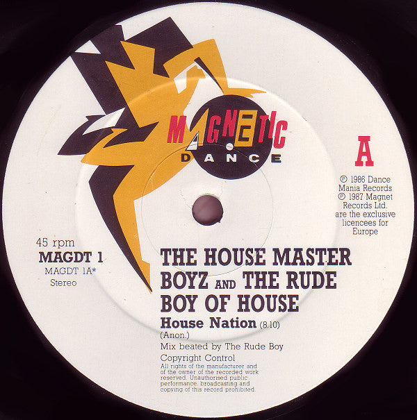 The House Master Boyz* And The Rude Boy Of House : House Nation (12", RP)
