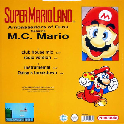 Ambassadors Of Funk Featuring M.C. Mario* : SuperMario Land (12")