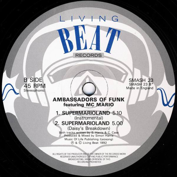 Ambassadors Of Funk Featuring M.C. Mario* : SuperMario Land (12")