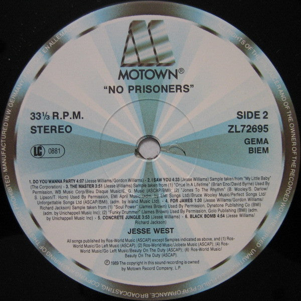 Jesse West : No Prisoners (LP, Album)