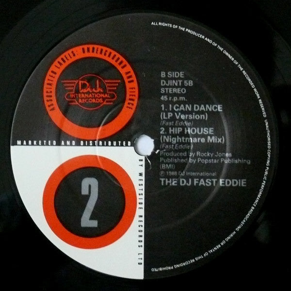 DJ Fast Eddie* : Hip House / I Can Dance (12")
