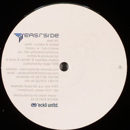 A-Sides & Randall : Turn It Loose / The Unfinished Synthony (12")