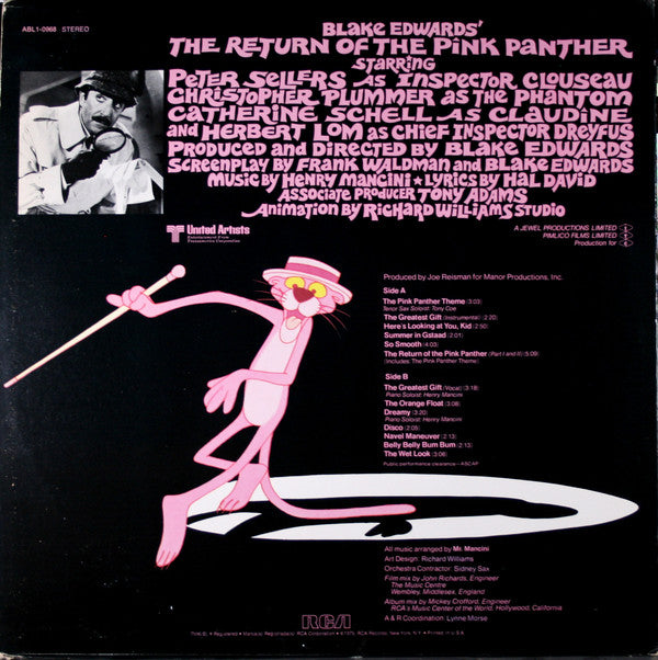 Henry Mancini : Blake Edwards' The Return Of The Pink Panther (LP, Album)
