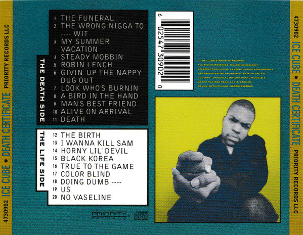 Ice Cube : Death Certificate (CD, Album, RE)