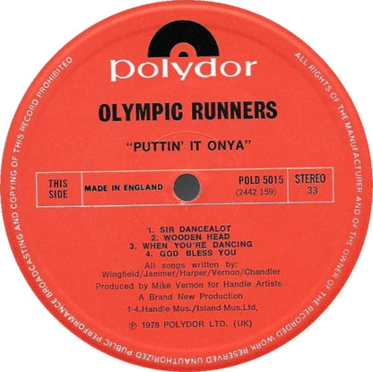 Olympic Runners : Puttin' It On Ya (LP, Album, Gat)