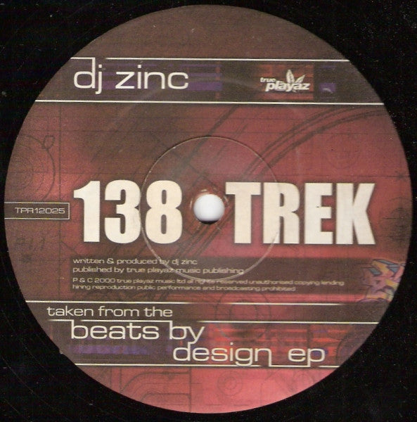 DJ Zinc : 138 Trek (12")