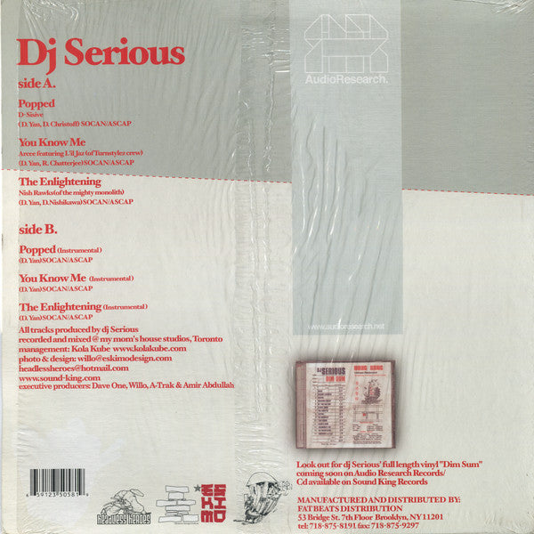 DJ Serious : Popped (12")