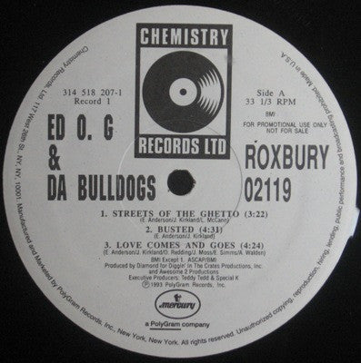 Ed O.G & Da Bulldogs : Roxbury 02119 (2x12", Album, Promo)