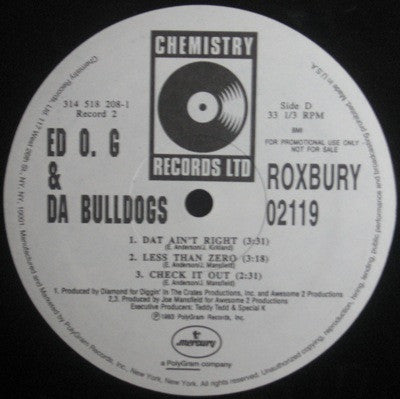 Ed O.G & Da Bulldogs : Roxbury 02119 (2x12", Album, Promo)