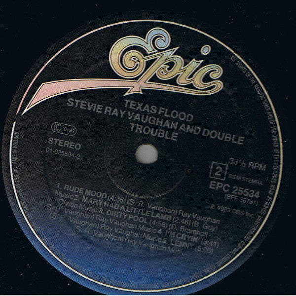 Stevie Ray Vaughan And Double Trouble* : Texas Flood (LP, Album)