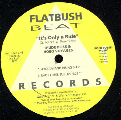 Trude Bliss & Hobo Voyages : It's Only A Ride (12")