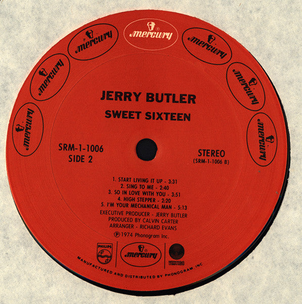Jerry Butler : Sweet Sixteen (LP, Album, San)