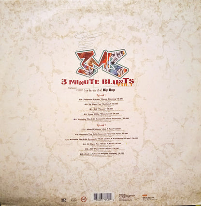 Various : 3MB - 3 Minute Blunts Vol. 1 (The Sound Of Detroit Instrumental Hip Hop) (2xLP, Comp)