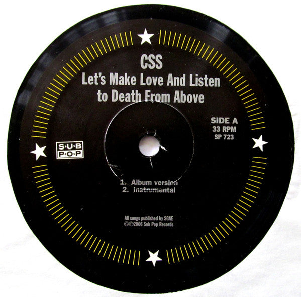 CSS : Let's Make Love And Listen To Death From Above (12", Single)