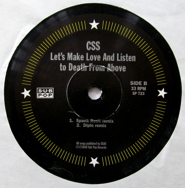 CSS : Let's Make Love And Listen To Death From Above (12", Single)