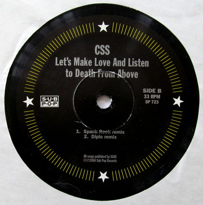 CSS : Let's Make Love And Listen To Death From Above (12", Single)