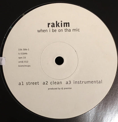 Rakim : When I B On Tha Mic / Flow Forever (12")