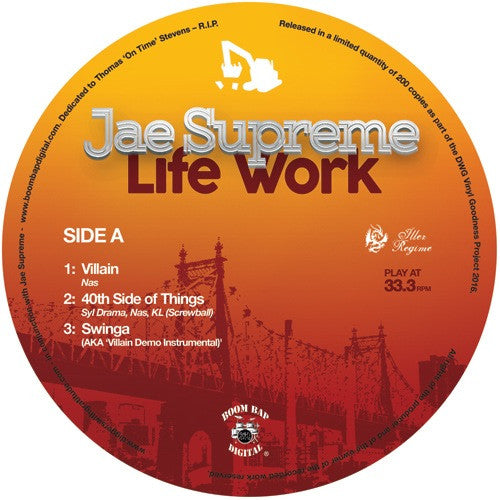 Jae Supreme : Life Work (12", EP, Ltd)