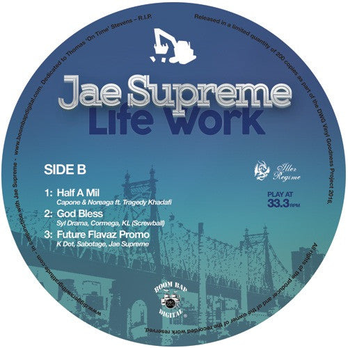 Jae Supreme : Life Work (12", EP, Ltd)