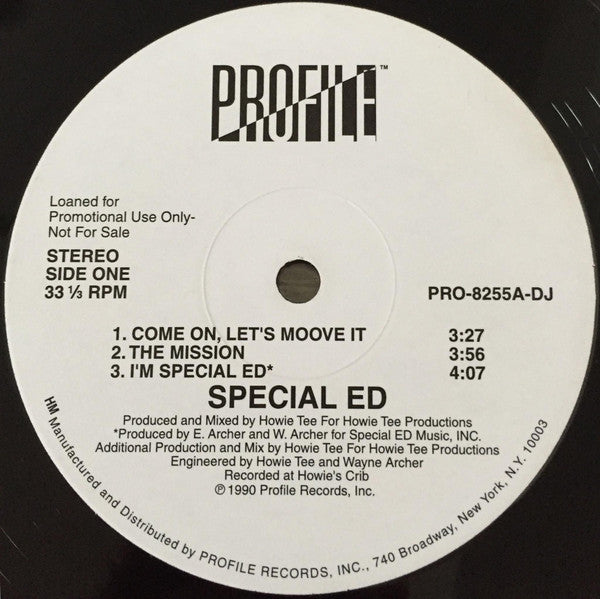 Special Ed : Come On, Let's Moove It (12", Promo)