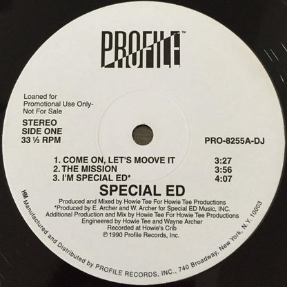 Special Ed : Come On, Let's Moove It (12", Promo)