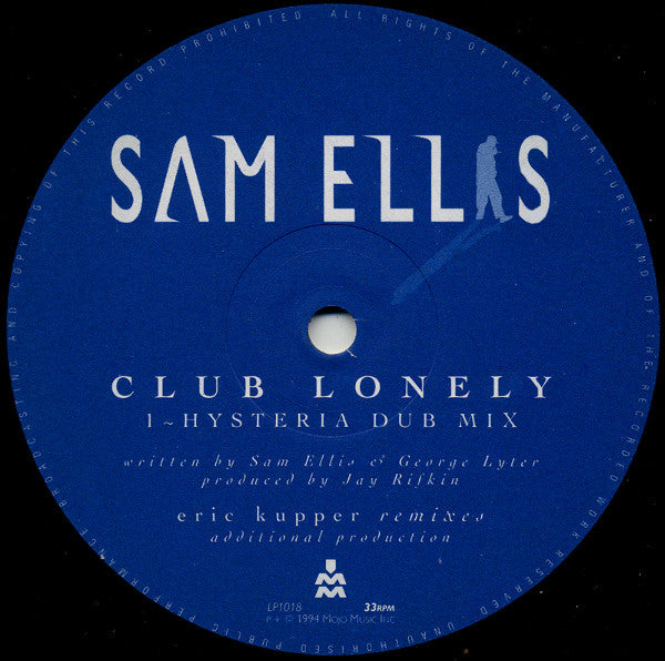 Sam Ellis : Club Lonely (Eric Kupper Remixes) (12")