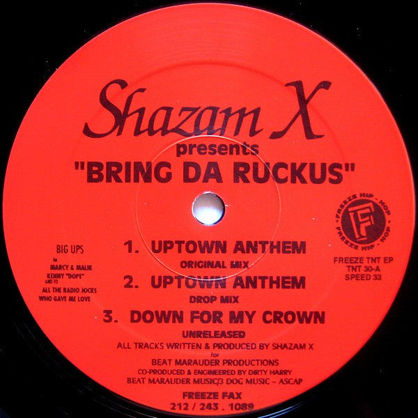 Shazam X : Bring Da Ruckus (12", EP)