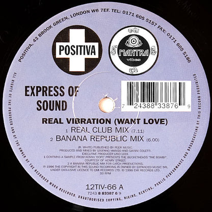 Express Of Sound : Real Vibration (Want Love) (12")