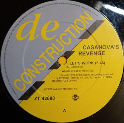 Casanova's Revenge : Let's Work (12")