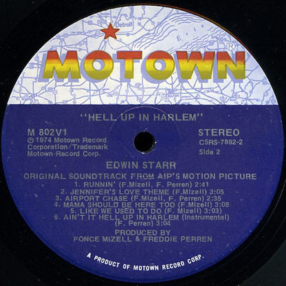 Edwin Starr : Hell Up In Harlem (Original Motion Picture Soundtrack) (LP, Album, Ind)