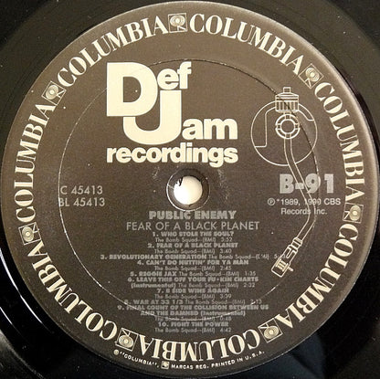 Public Enemy : Fear Of A Black Planet (LP, Album)