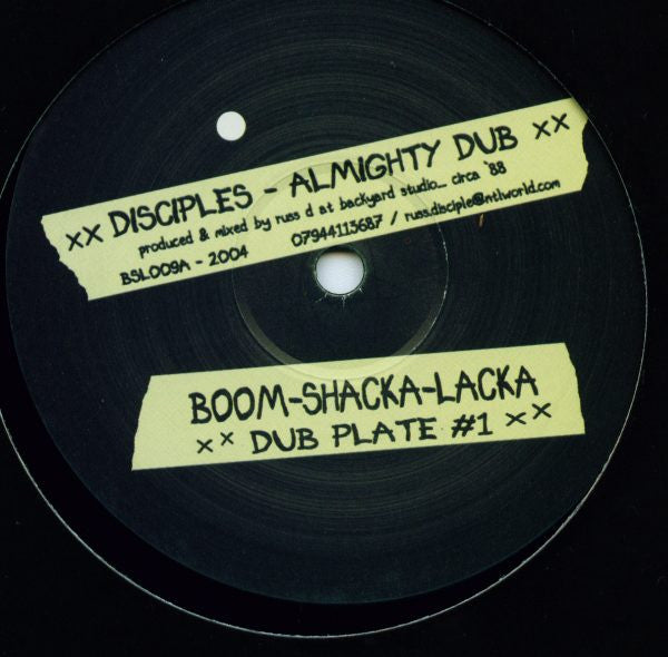 The Disciples (2) : Almighty Dub / Zion Rock Dub (10")