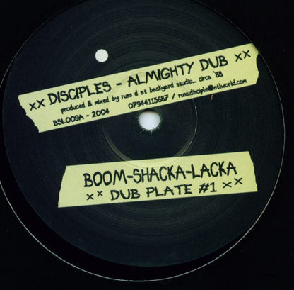 The Disciples (2) : Almighty Dub / Zion Rock Dub (10")
