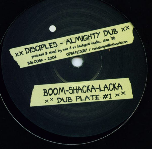 The Disciples (2) : Almighty Dub / Zion Rock Dub (10")