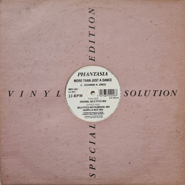 Phantasia* : More Than Just A Dance (12")