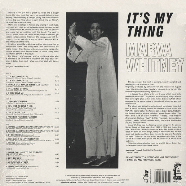 Marva Whitney : It's My Thing (2xLP, RE, 180)
